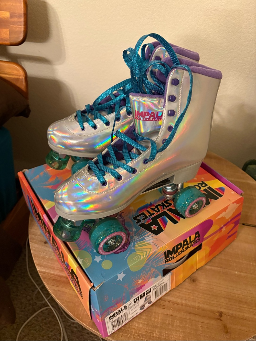 🛼 Impala Roller Skates - Women's Holographic Roller Skates in Silver